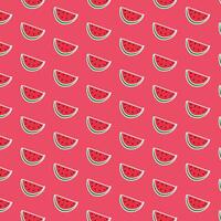 Cute seamless vector pattern with watermelon slices vector background illustration design