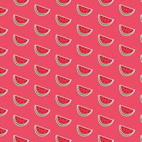 Cute seamless vector pattern with watermelon slices vector background illustration design