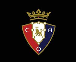 Osasuna Club Symbol Logo La Liga Spain Football Abstract Design Vector Illustration With Black Background