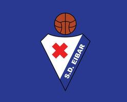 Éibar símbolo club logo la liga España fútbol americano resumen diseño vector ilustración con azul antecedentes