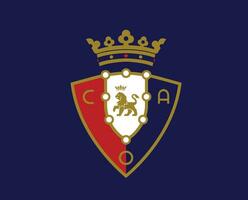 Osasuna Club Logo Symbol La Liga Spain Football Abstract Design Vector Illustration With Blue Background