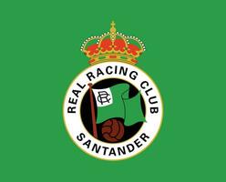 Rayo Vallecano Club Logo Symbol La Liga Spain Football Abstract Design Vector Illustration With Green Background