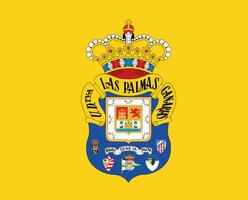 las palmas club logo símbolo la liga España fútbol americano resumen diseño vector ilustración con amarillo antecedentes