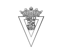 cadiz cf club logo símbolo negro la liga España fútbol americano resumen diseño vector ilustración