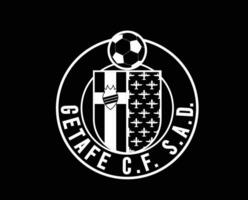 Getafe club logo símbolo blanco la liga España fútbol americano resumen diseño vector ilustración con negro antecedentes