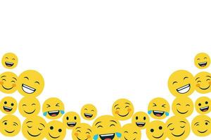 Happy world smile day Background with emojis composition. vector