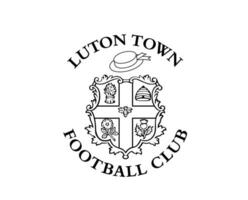 Luton Town Club Logo Symbol Black Premier League Football Abstract Design Vector Illustration