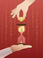 Time is Money. Vector illustration on the business theme.