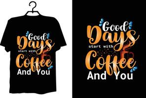 diseño de camiseta de café vector