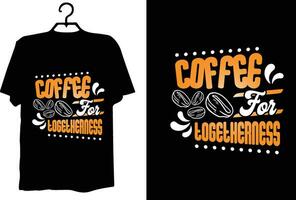 diseño de camiseta de café vector