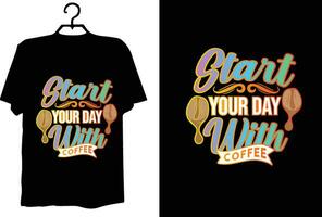 Coffee t shirt design vector