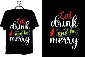 diseño de camiseta de navidad vector