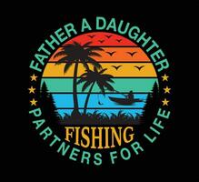 Father A Daughter T Shirt Design vector