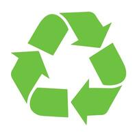 reciclar icono símbolo vector. reciclaje y rotación flecha icono vector