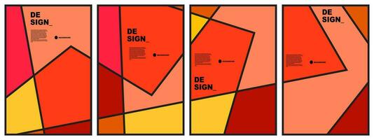 resumen plano antecedentes conjunto para bandera, póster, plantilla, diseño, volantes, folleto, etc vector