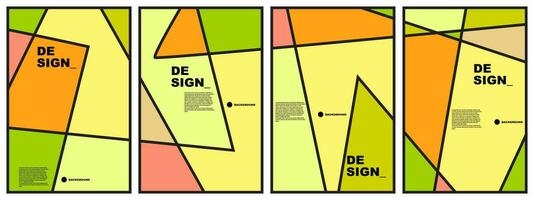 resumen plano antecedentes conjunto para bandera, póster, plantilla, diseño, volantes, folleto, etc vector