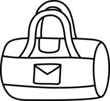 Sport bag for sportswear and equipment travel bag vector