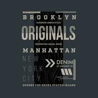 brooklyn typography graphic design, for t shirt prints, vector illustration