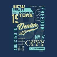 new york city graphic, typography vector, t shirt design, illustration, good for casual style vector