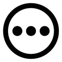 three dots icon vector