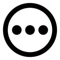 three dots icon vector