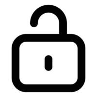 padlock unlock icon vector