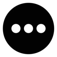 three dots icon vector