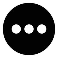 three dots icon vector