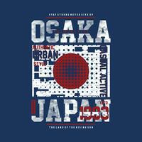 osaka japan abstract graphic, typography vector, t shirt design illustration, good for ready print, and other use vector