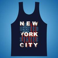 nuevo York ciudad resumen gráfico, tipografía vector, t camisa diseño ilustración, bueno para Listo imprimir, y otro utilizar vector