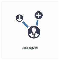 social red y compartir icono concepto vector