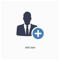 add user and create icon concept vector