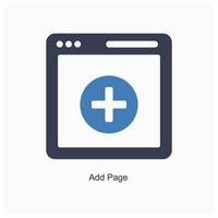 Add Page and browser icon concept vector