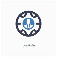 user profile and user icon concept vector