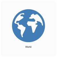 World and earth icon concept vector