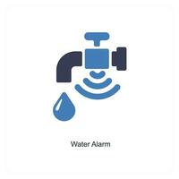 water alarm and Leak detector icon concept vector