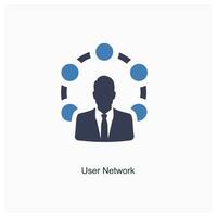 user network and connection icon concept vector