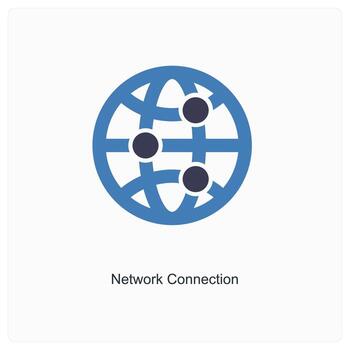 network link and connection icon concept vector