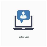 online user and account icon concept vector