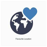Favorite Location and direction icon concept vector