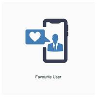 favorite user and user icon concept vector