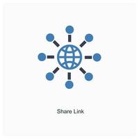 share link and network icon concept vector