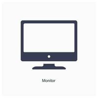 Monitor and desktop icon concept vector