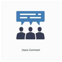 user comments and account icon concept vector