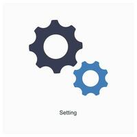 Setting and gear icon concept vector