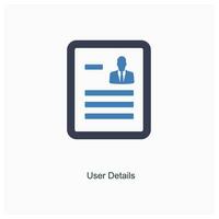 user details and access icon concept vector