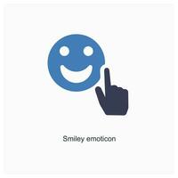 smiley emoticon and emoji icon concept vector