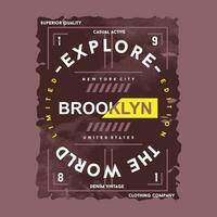 explore the world graphic typography vector, t shirt design, illustration, good for casual style vector