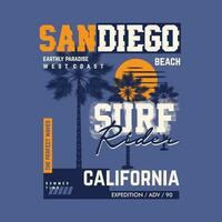 san diego abstract graphic, typography vector, t shirt design illustration, good for ready print, and other use vector