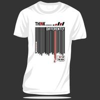 pensar diferentemente letras tipografía vector, resumen gráfico, ilustración, para impresión t camisa vector